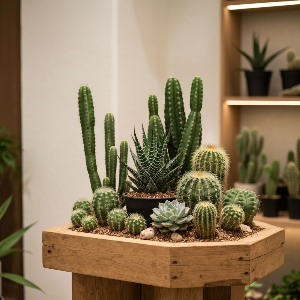 Colección de cactus y suculentas